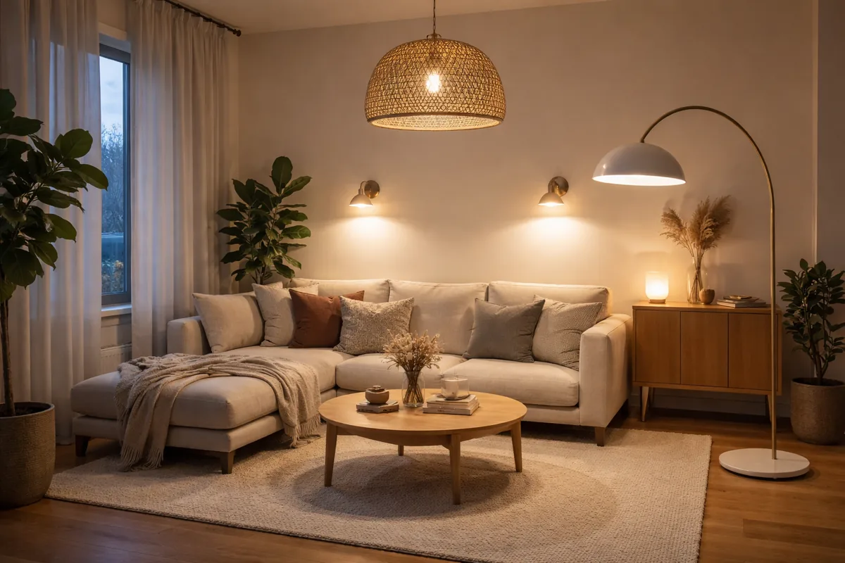 Comment choisir un bon éclairage pour un salon de 20 m²